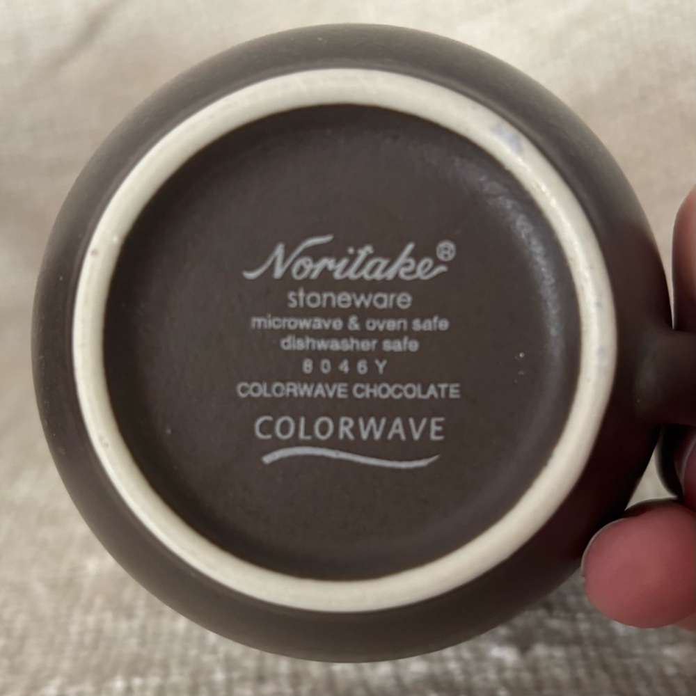 Noritake Colorwave Chocolate Mug Set of Two Brown - Picture 2 of 3